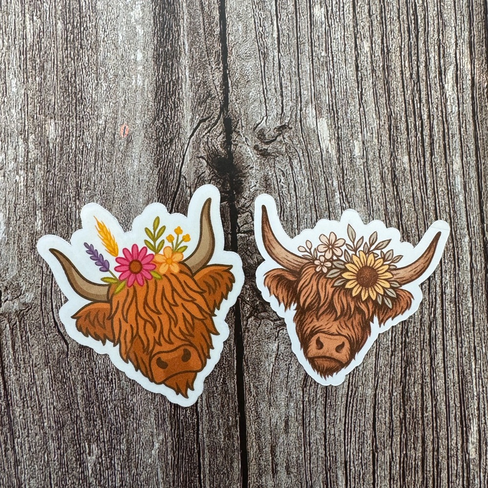 Highland Cow Sticker Bundle